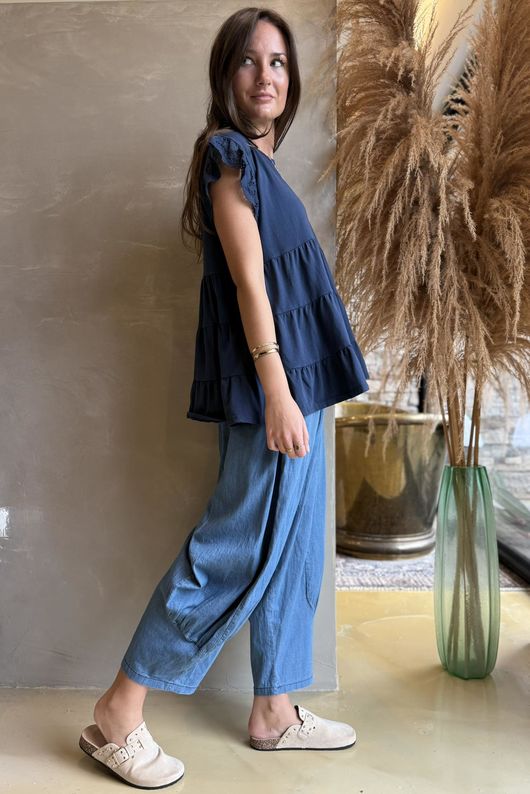 Classic Cotton Smock Tee Navy